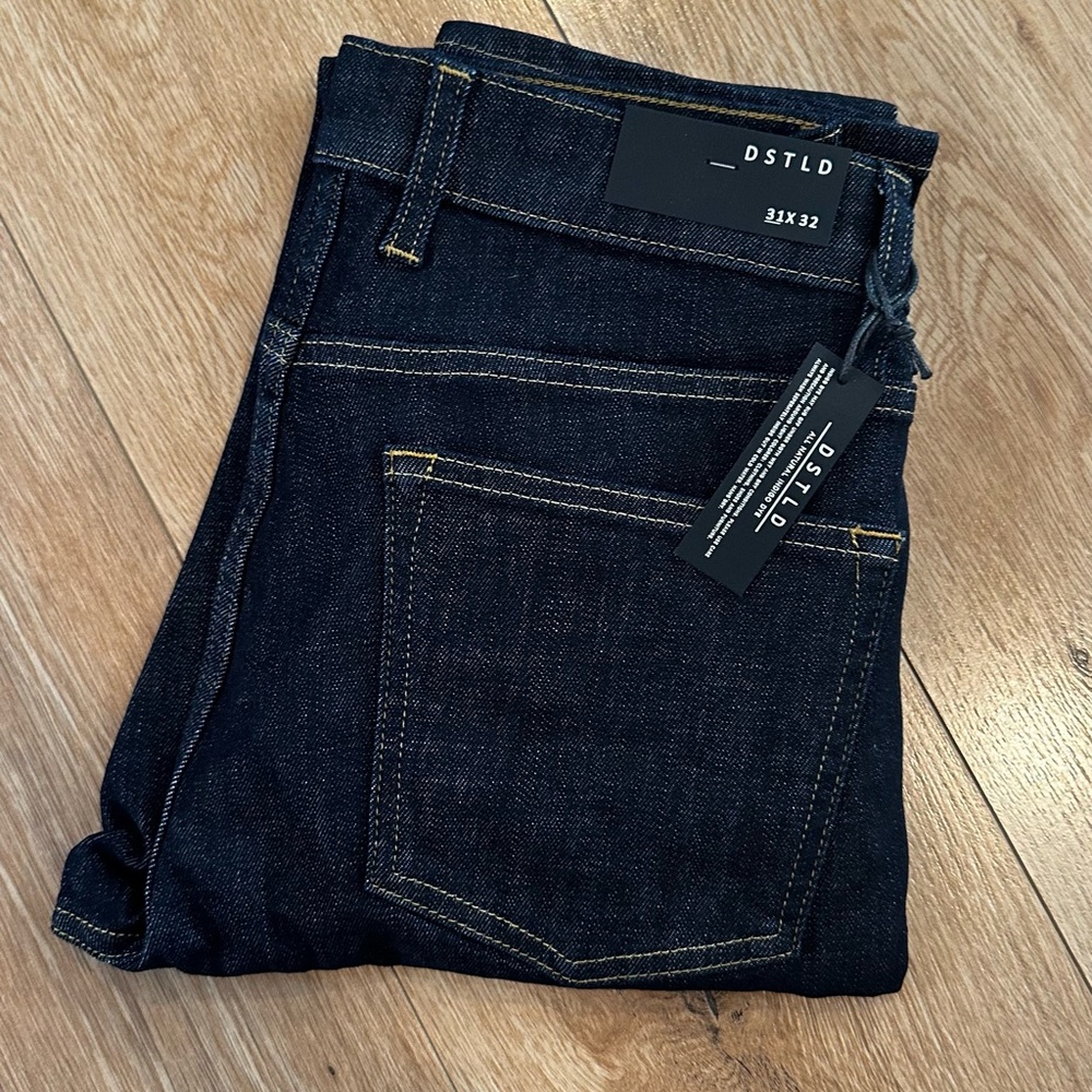 DSTLD Men’s Skinny Jeans, Resin Rinse (Grey), 31x32